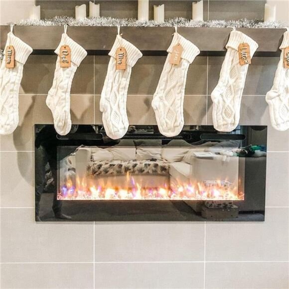 Christmas Stockings, 6 Pack 18 Inches Large Size Cable Knitted Stocking Gifts - Picture 4 of 7